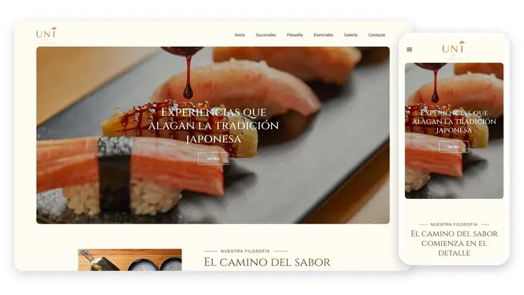 Uni by Batta Sushi | Restaurante, proyecto web de Ad Center
