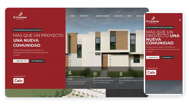 El Cardenal Residencial | Casas Caló, proyecto web de Ad Center